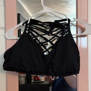 Black Strappy Bikini Top